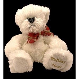 Ganz Holiday Hugs White Bear Plush Stuffed Animal P10